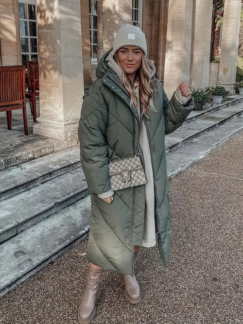 Long Thickened Down Puffer Coat